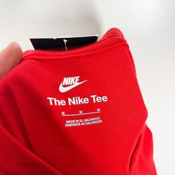 Nike Air Tee Mens Red Classic Fit Short Sleeve Athletic T-Shirt Size Medium NWT - Picture 6 of 7